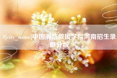 定边中国消防救援学院河南招生录取分数
