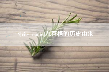 定边九宫格的历史由来