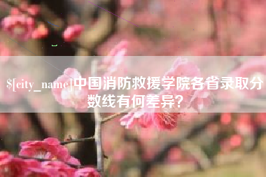 定边中国消防救援学院各省录取分数线有何差异？
