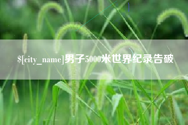 定边男子5000米世界纪录告破