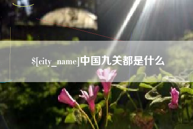 定边中国九关都是什么