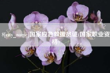 定边国家应急救援员证(国家职业资格)