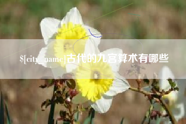 定边古代的九宫算术有哪些