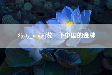 定边说一下中国的金牌