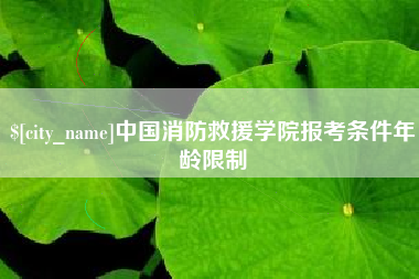 定边中国消防救援学院报考条件年龄限制