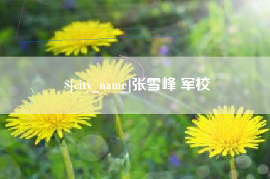 定边张雪峰 军校