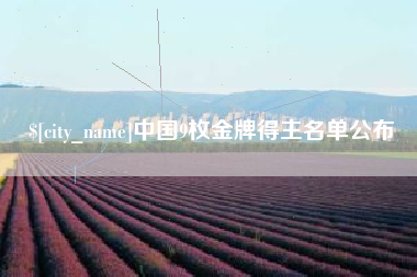 定边中国9枚金牌得主名单公布