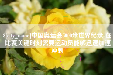 定边中国奥运会5000米世界纪录-在比赛关键时刻需要运动员能够迅速加速冲刺