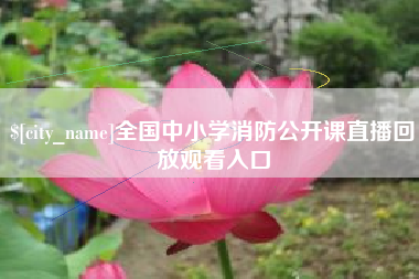 定边全国中小学消防公开课直播回放观看入口
