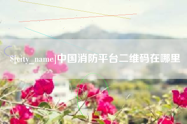 定边中国消防平台二维码在哪里