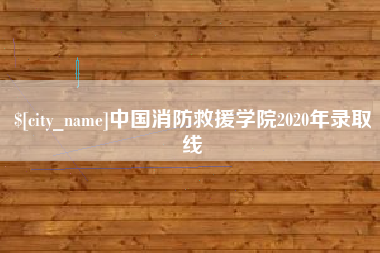 定边中国消防救援学院2020年录取线