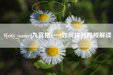 定边九宫格1一9如何排列视频解读