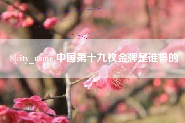 定边中国第十九枚金牌是谁得的