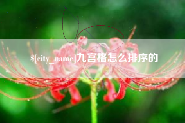 定边九宫格怎么排序的