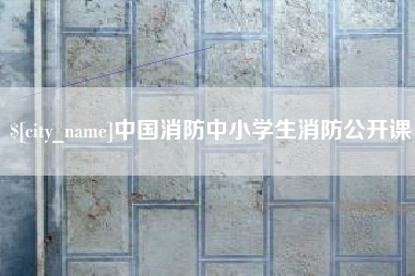 定边中国消防中小学生消防公开课