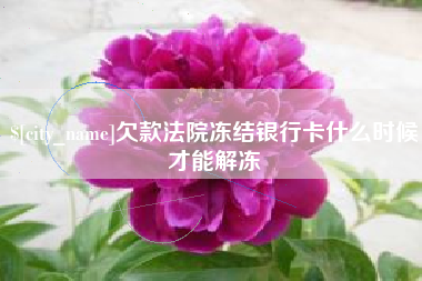 定边欠款法院冻结银行卡什么时候才能解冻