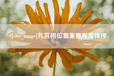 定边九宫格位置重要程度排序