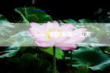 定边中国金牌一览表