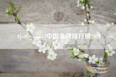 定边中国金牌排行榜2024