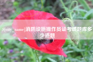 定边消防设施操作员证考试题库多少道题