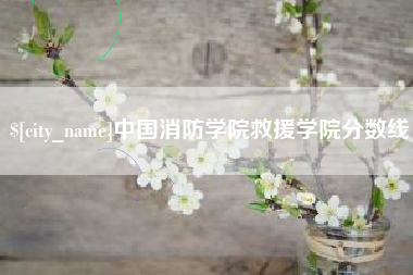 定边中国消防学院救援学院分数线