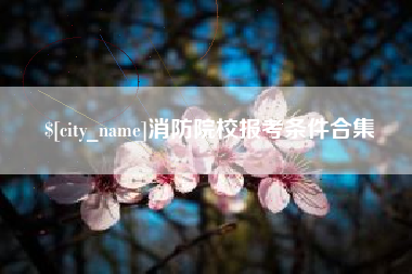 定边消防院校报考条件合集